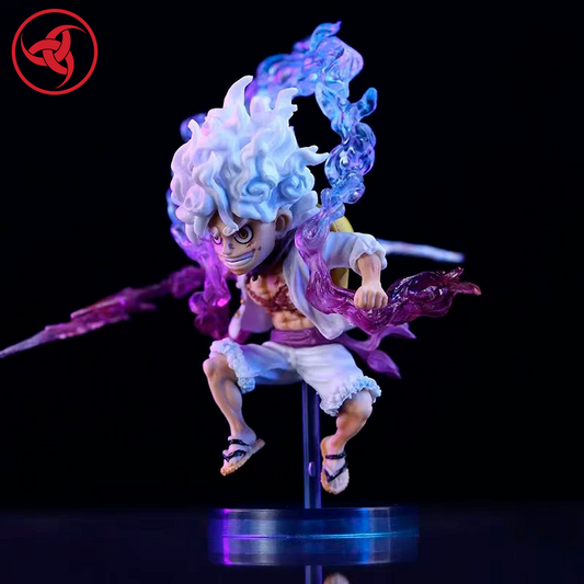 One Piece Luffy Gear 5 Figure – 10cm Sun God Nika PVC Collectible Model Toy