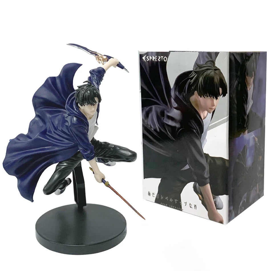 Solo Leveling Sung Jinwoo Figure 21cm Anime PVC Action Statue Collectible Model