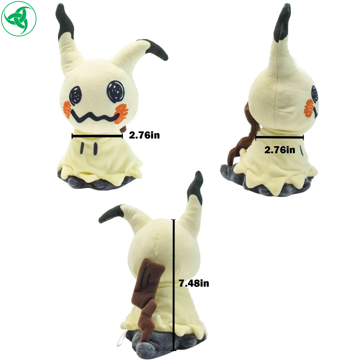 Mimikyu & Eevee Plush Toy – 18cm / 7in Soft Stuffed Doll, Anime Kids Gift