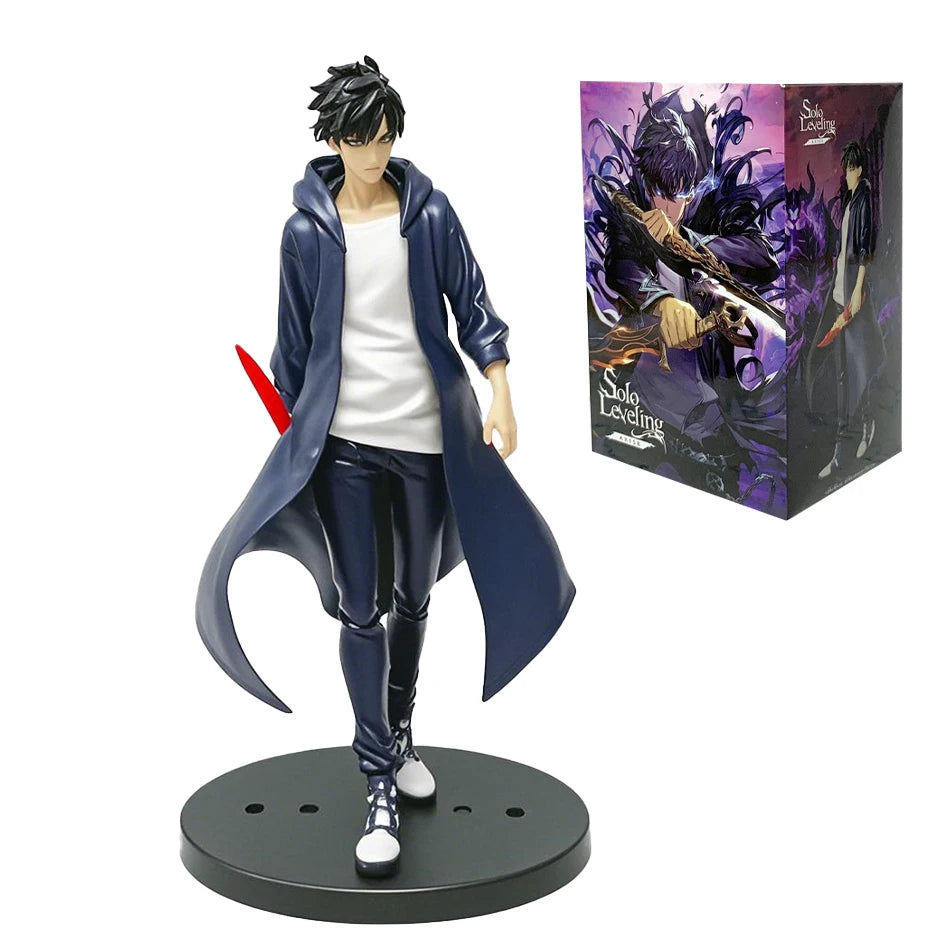 Solo Leveling Sung Jinwoo Figure 21cm Anime PVC Action Statue Collectible Model
