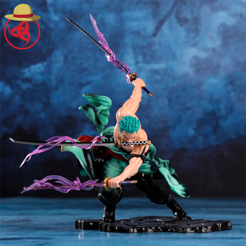 One Piece Roronoa Zoro Figure – 10cm Three-Sword Style PVC Collectible Model Toy