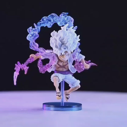 One Piece Luffy Gear 5 Figure – 10cm Sun God Nika PVC Collectible Model Toy